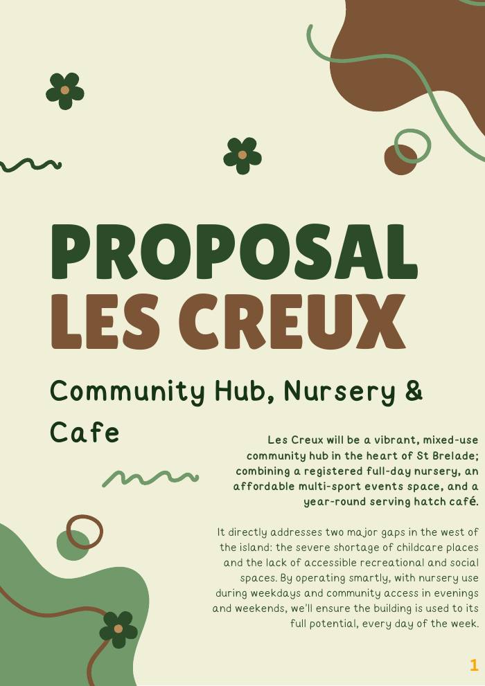 Front cover of the Les Creux proposal